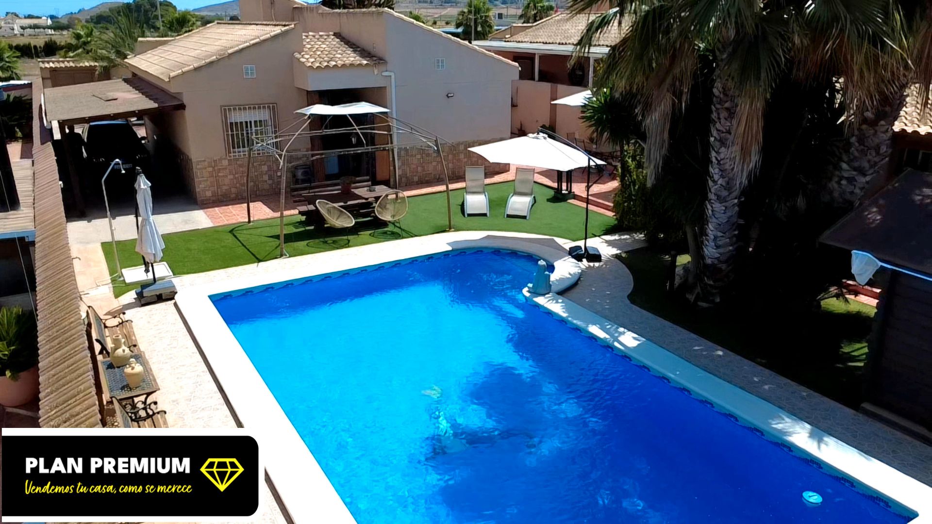 Swimming pool of House or chalet for sale in Cartagena  with Air Conditioner, Heating and Private garden
