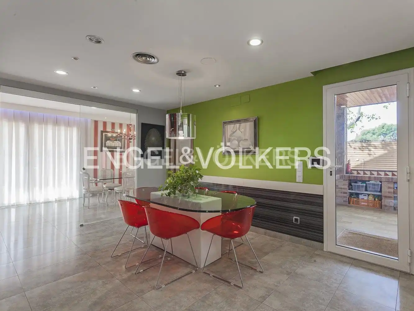Dining room of Detached homes for sale in Cerdanyola del Vallès  with Air Conditioner, Heating and Private garden