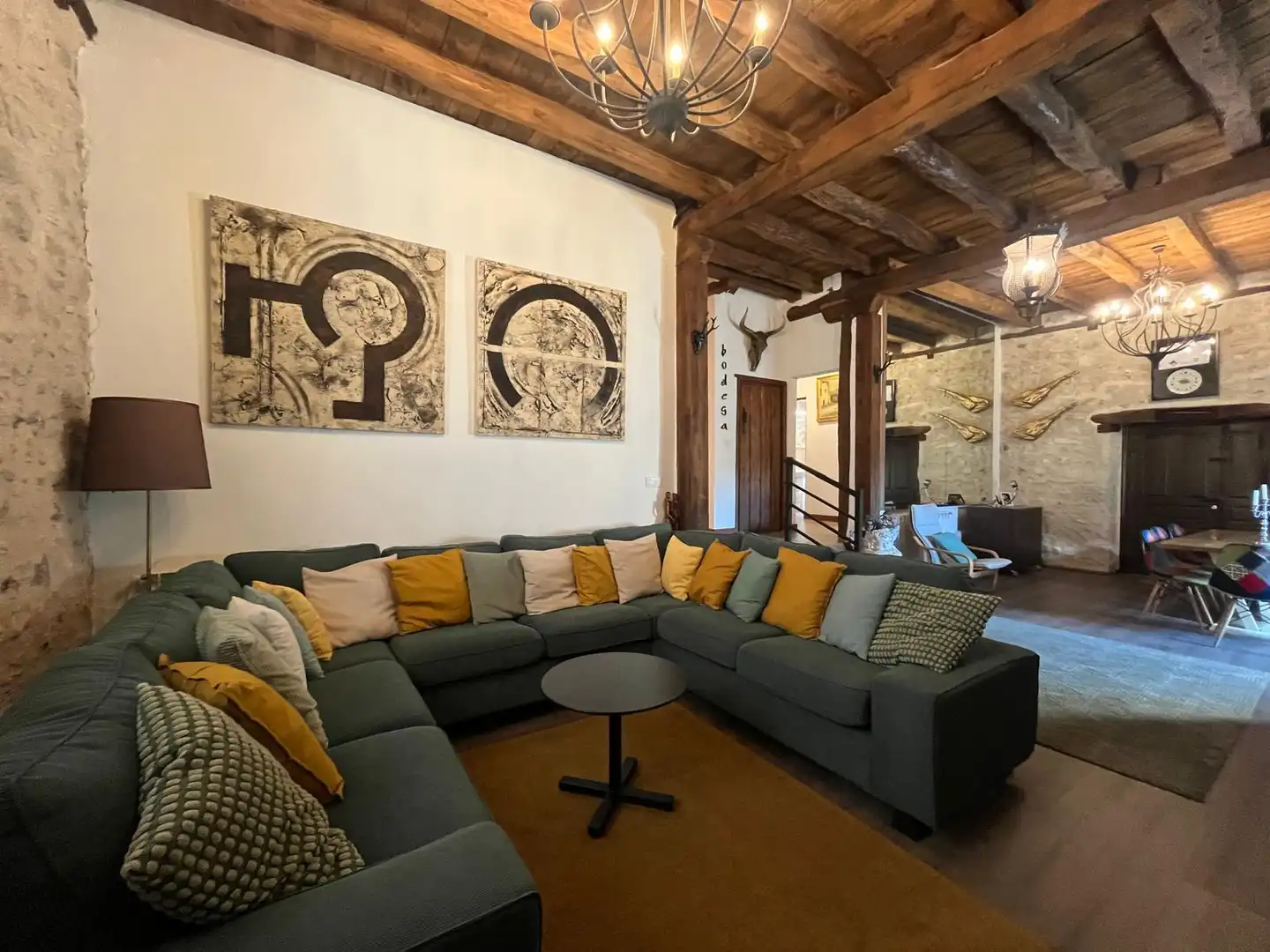 Sala de estar de Casa o chalet en venta en La Parrilla  con Calefacción, Amueblado y Alarma