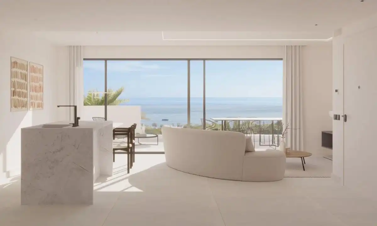 Wohnzimmer von Wohnung zum Verkauf in Torrevieja mit Privatgarten, Terrasse und Schwimmbad