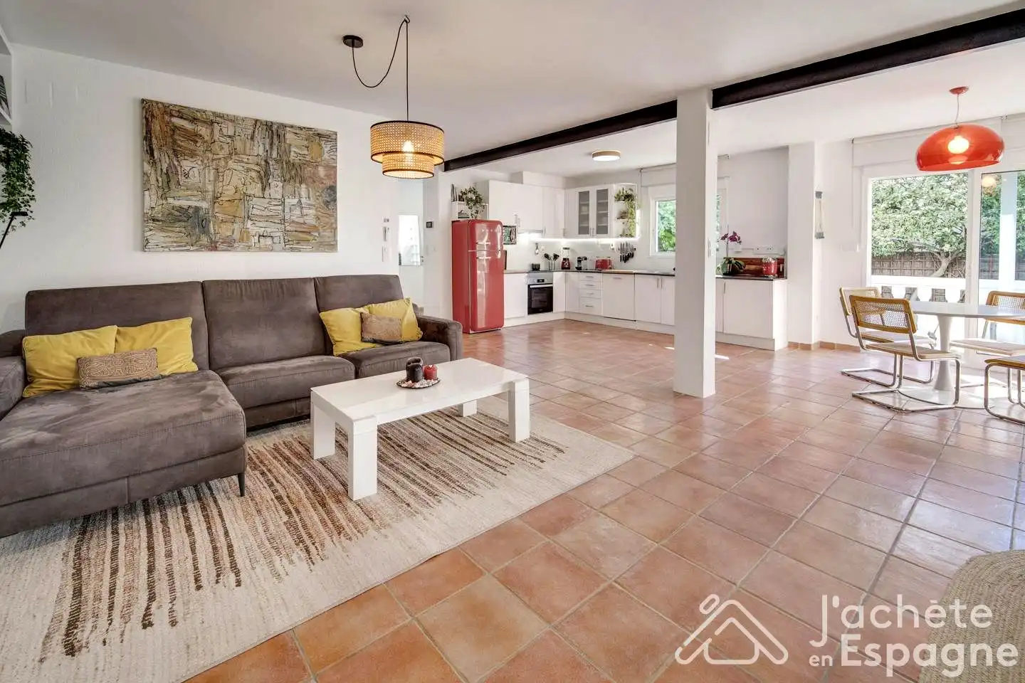 Sala d'estar de Casa o xalet en venda en Vinaròs amb Aire condicionat, Jardí privat i Terrassa
