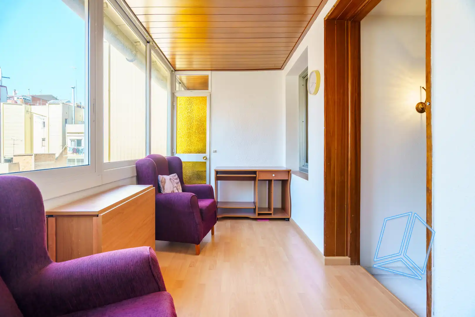 Sala d'estar de Pis en venda en  Barcelona Capital amb Calefacció i Terrassa