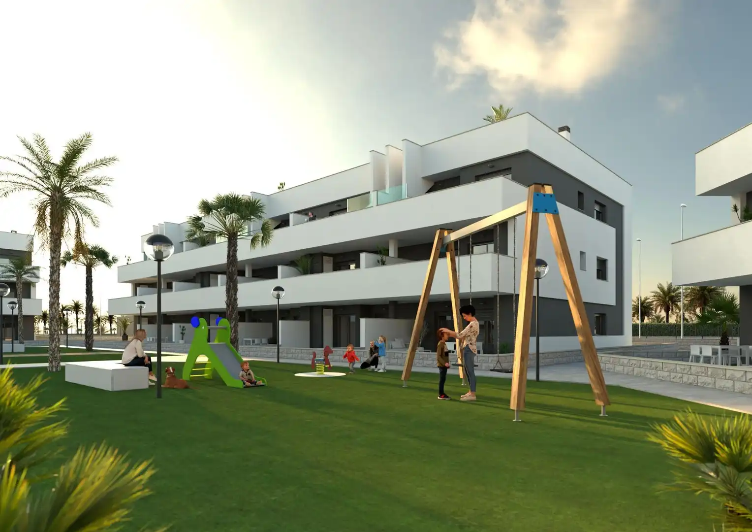 Vista exterior de Apartament en venda en Guardamar del Segura amb Aire condicionat, Jardí privat i Terrassa