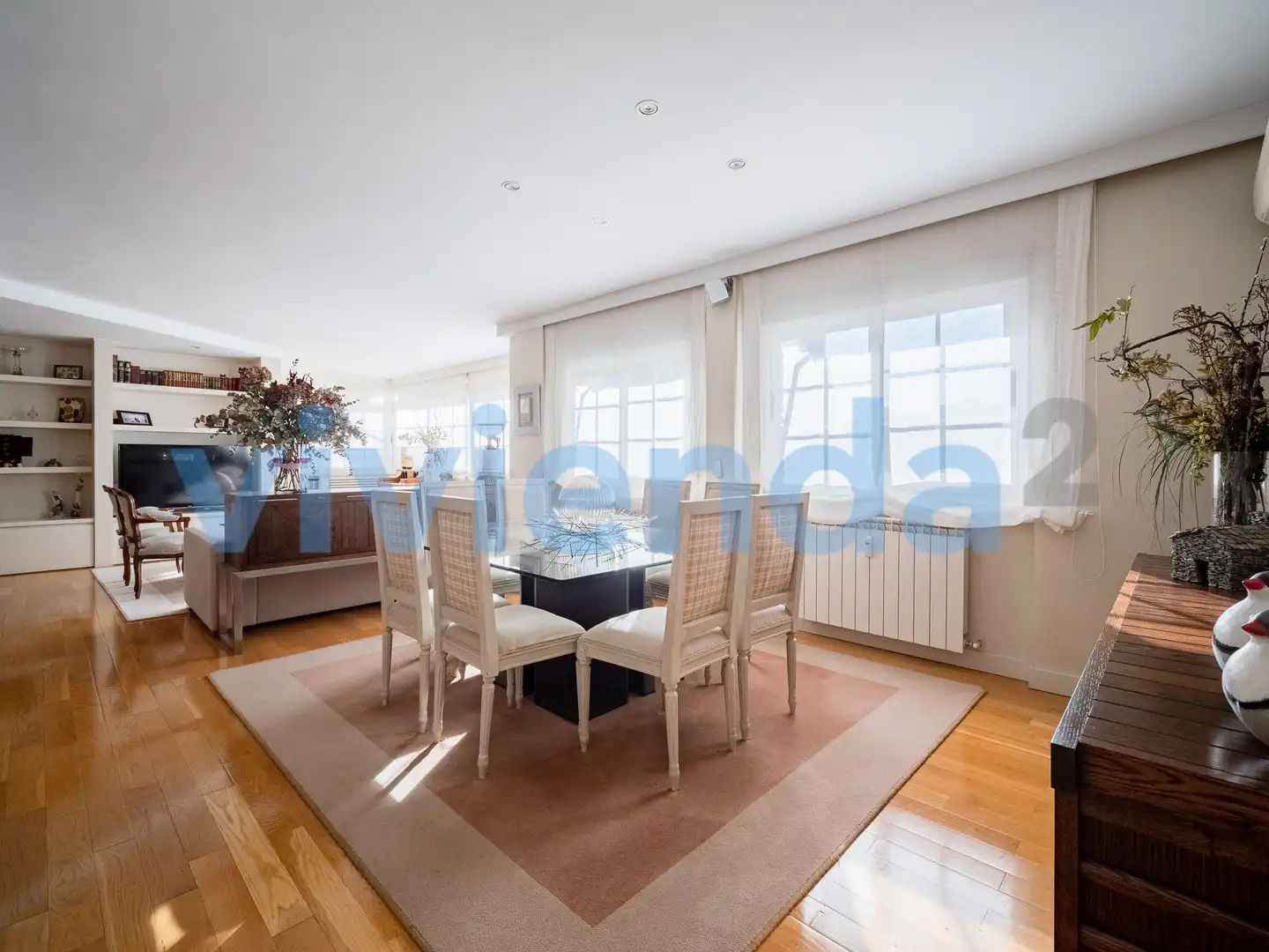 Dining room of Flat for sale in  Madrid Capital  with Air Conditioner, Heating and Storage room