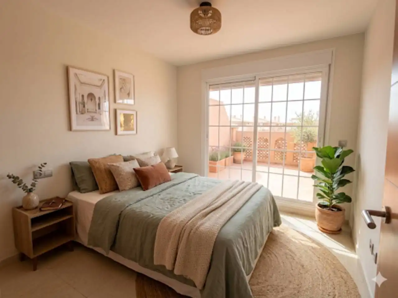 Schlafzimmer von Dachboden zum Verkauf in El Ejido mit Klimaanlage, Heizung und Terrasse