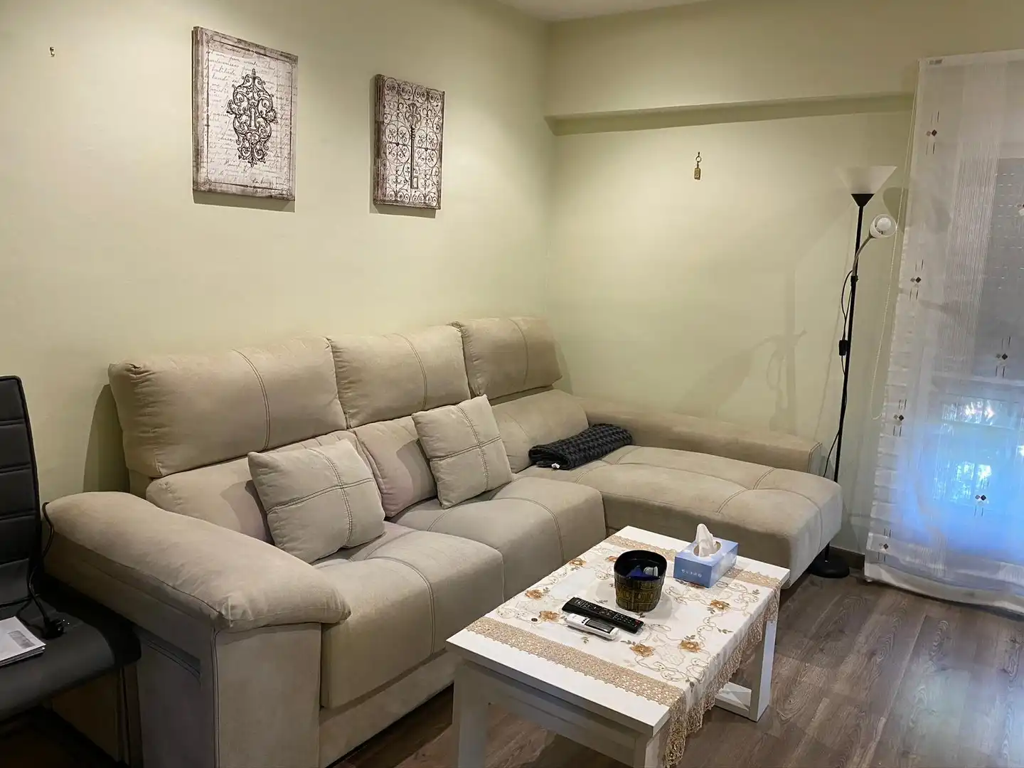 Living room of Flat for sale in Villanueva del Arzobispo  with Air Conditioner, Private garden and Furnished
