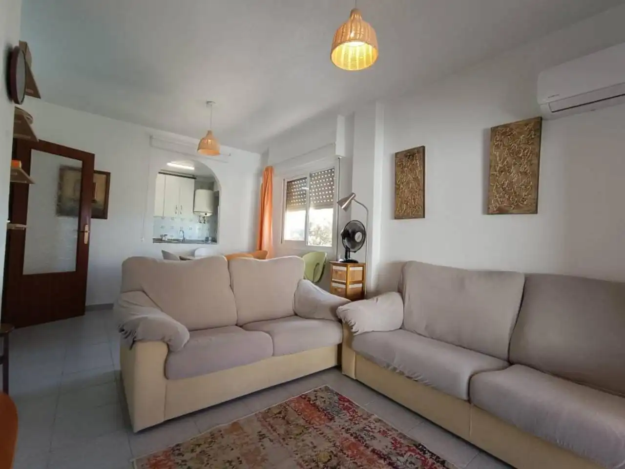 Living room of Flat for rent in El Campello  with Air Conditioner, Terrace and Furnished