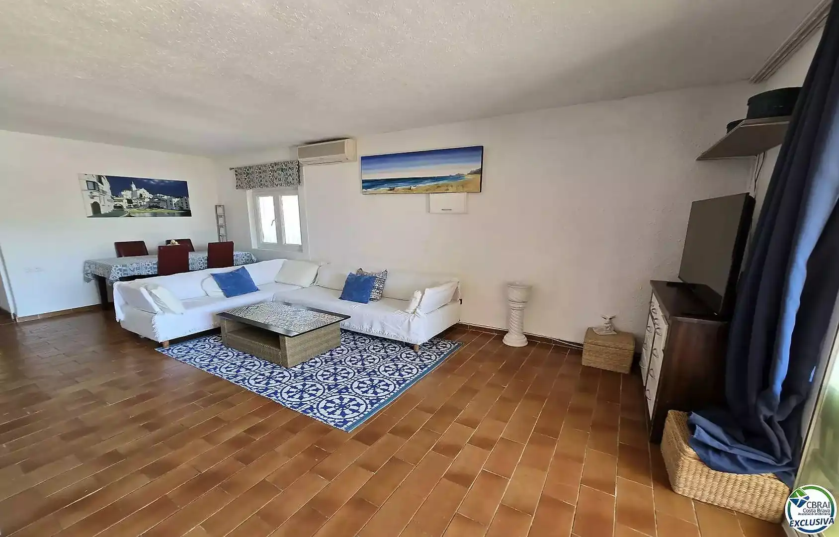 Sala de estar de Piso en venta en Empuriabrava con Aire acondicionado, Jardín privado y Amueblado