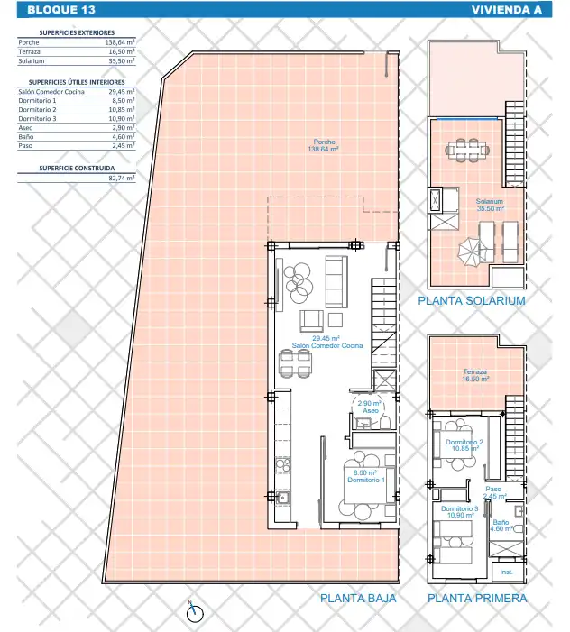 Casa adosada en venta en Pilar de la Horadada con Calefacción, Jardín privado y Terraza