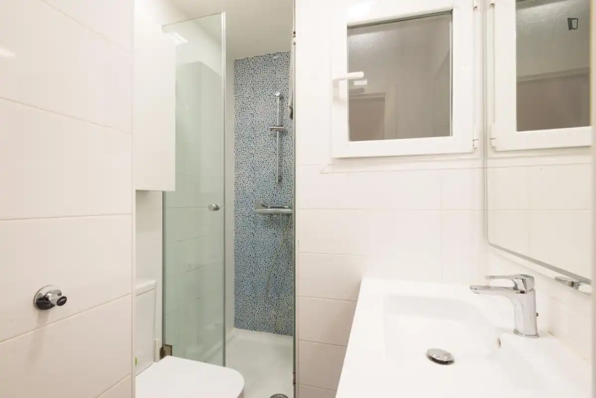 Baño de Apartamento para compartir en Madrid con Amueblado, Horno y Lavadora