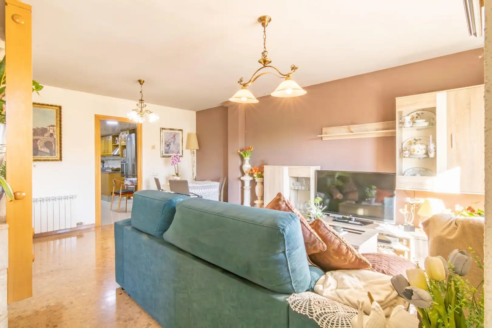 Wohnzimmer von Dachboden zum Verkauf in Terrassa mit Terrasse und Balkon