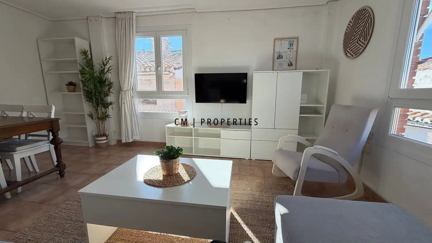 Living room of Flat for rent in Valencia  with Air Conditioner, Heating and Furnished