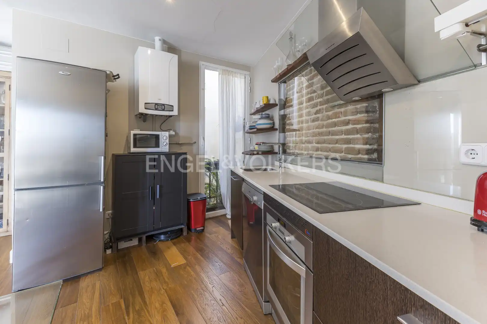 Kitchen of Flat for rent in Madrid  with Air Conditioner and Heating