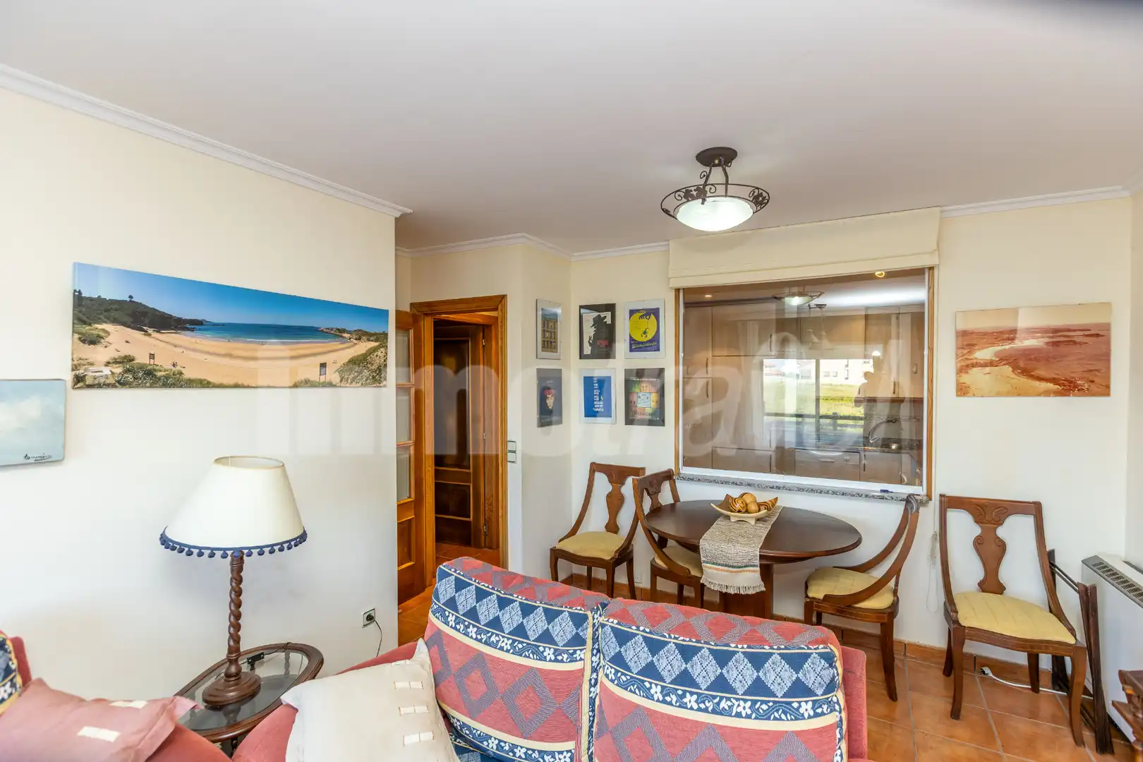 Sala d'estar de Apartament en venda en Sanxenxo amb Terrassa, Traster i Moblat