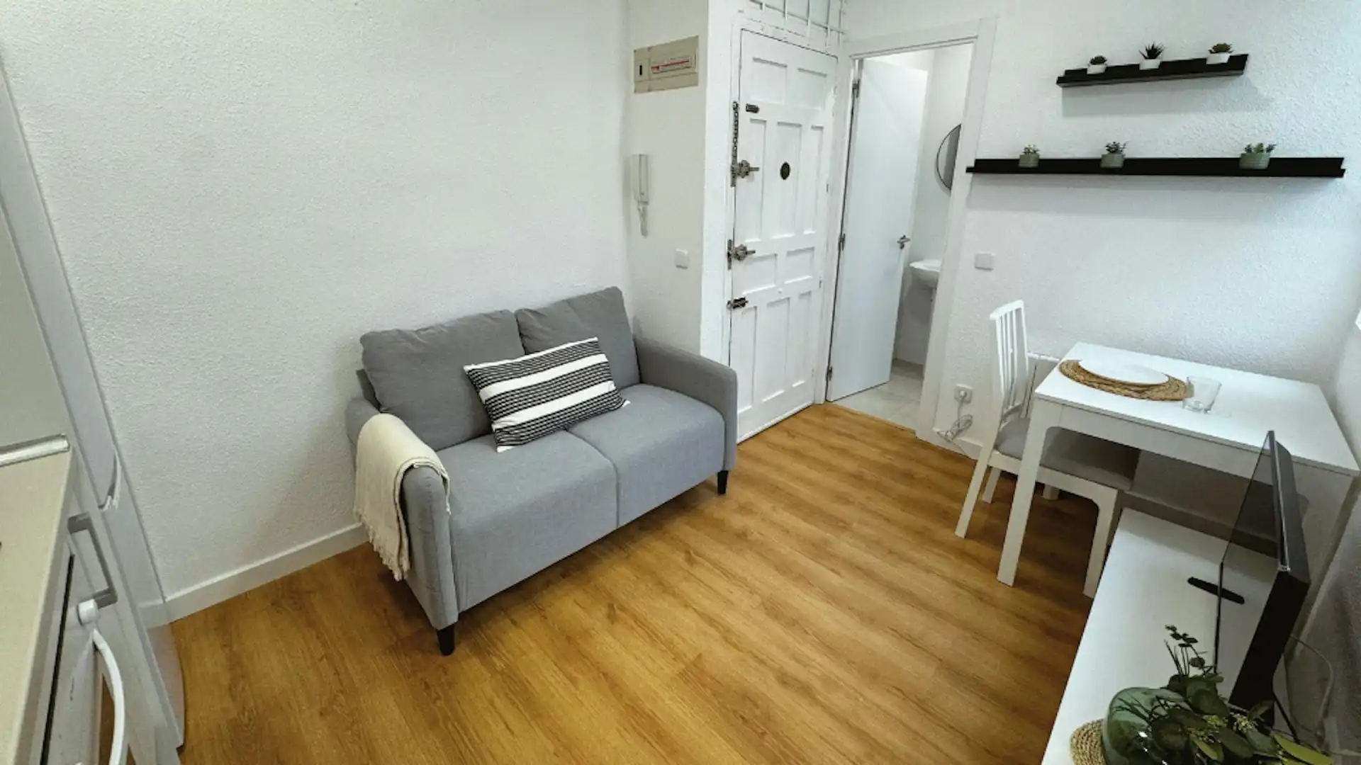 Wohnzimmer von Wohnung zur Miete in Madrid mit Heizung, Möbliert und Waschmaschine