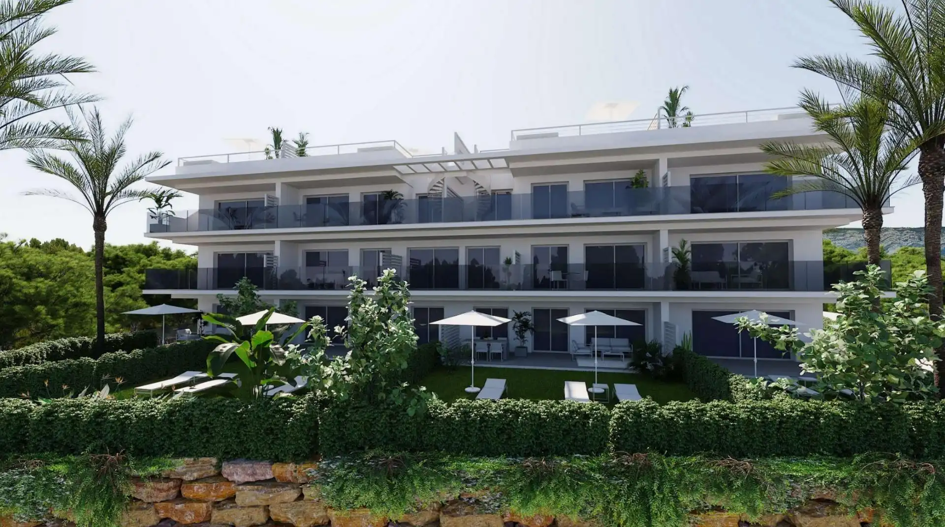 Vista exterior de Apartamento en venta en Benidorm con Aire acondicionado, Jardín privado y Terraza