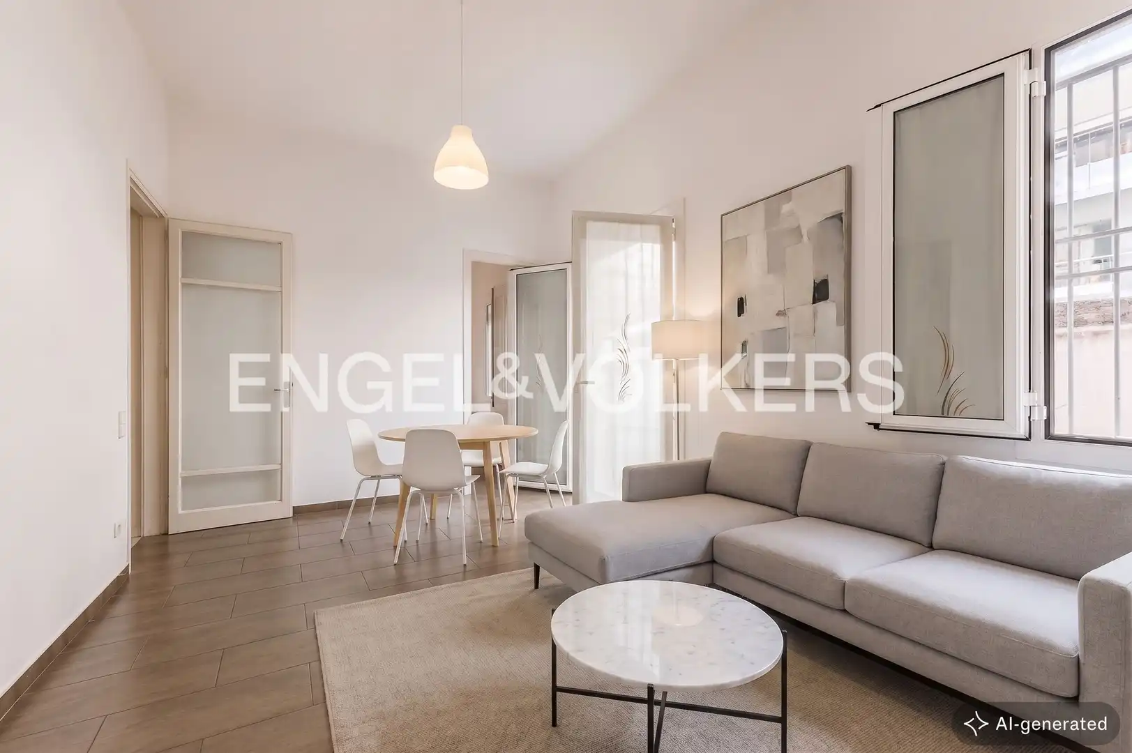 Living room of Ground floor for sale in Barcelona  with Heating, Parquet flooring and Terrace