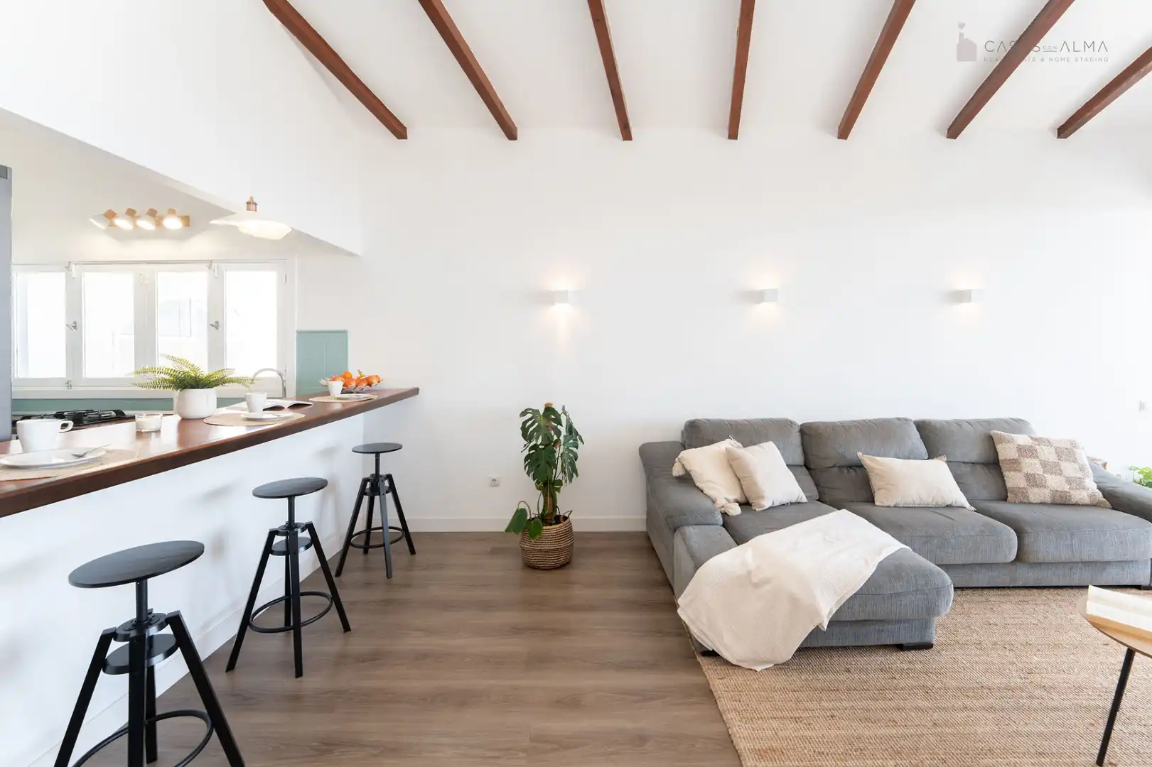 Sala d'estar de Casa adosada en venda en Santa Brígida amb Jardí privat