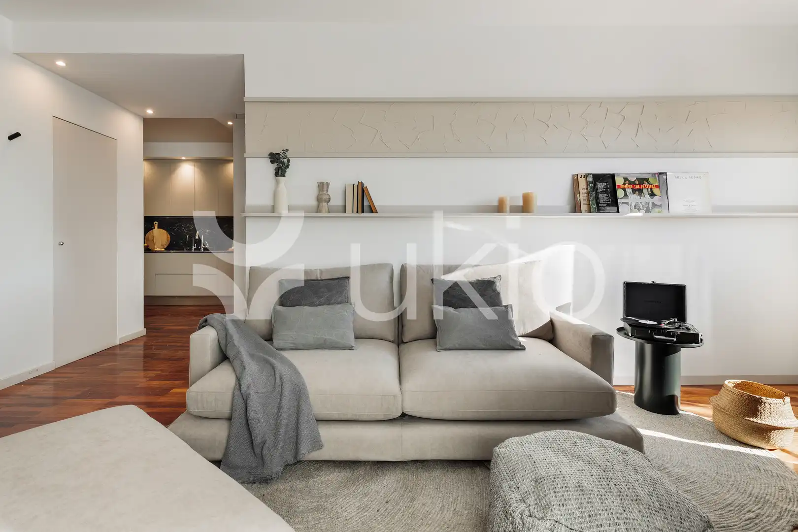 Sala de estar de Apartamento de alquiler en Barcelona con Aire acondicionado, Calefacción y Terraza