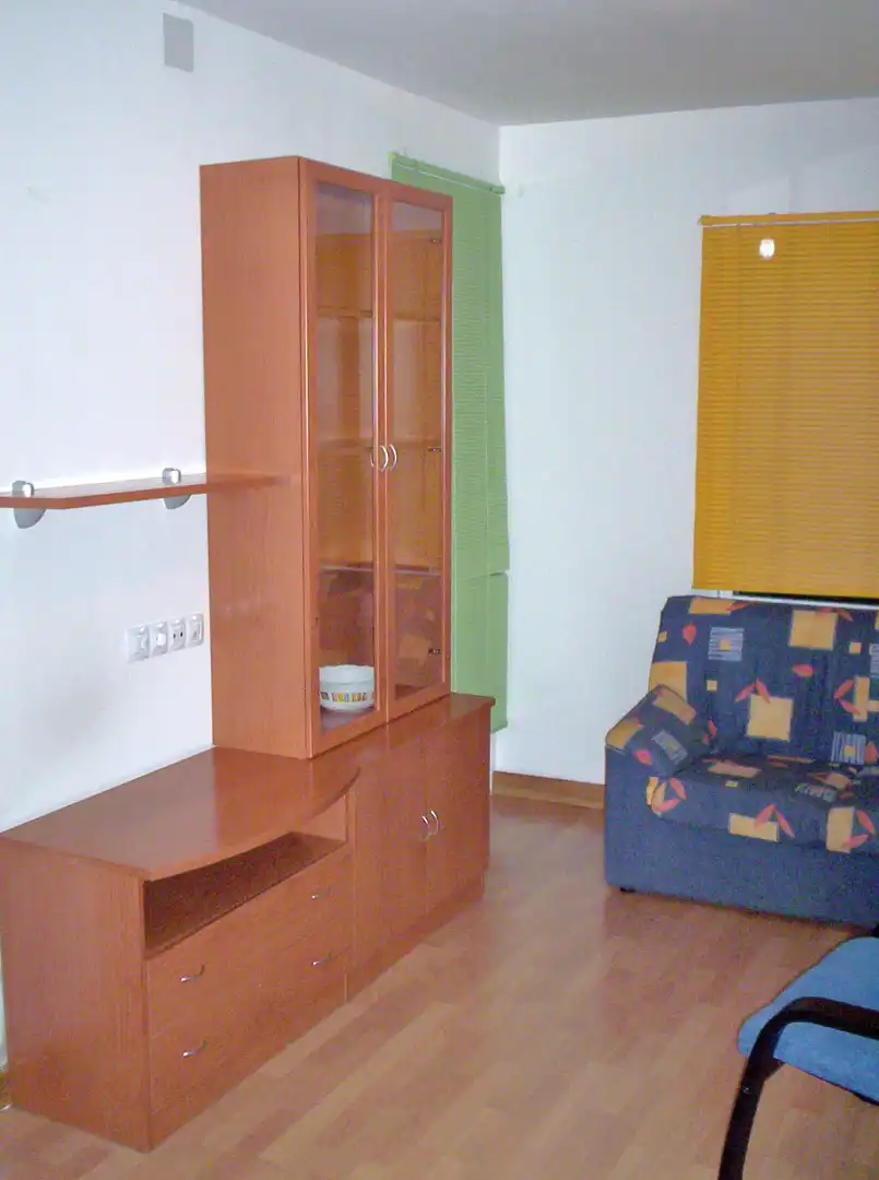 Living room of Flat for rent in Zaragoza  with Heating, Parquet flooring and Furnished