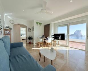 Living room of Attic for sale in Calpe / Calp  with Private garden, Parquet flooring and Terrace