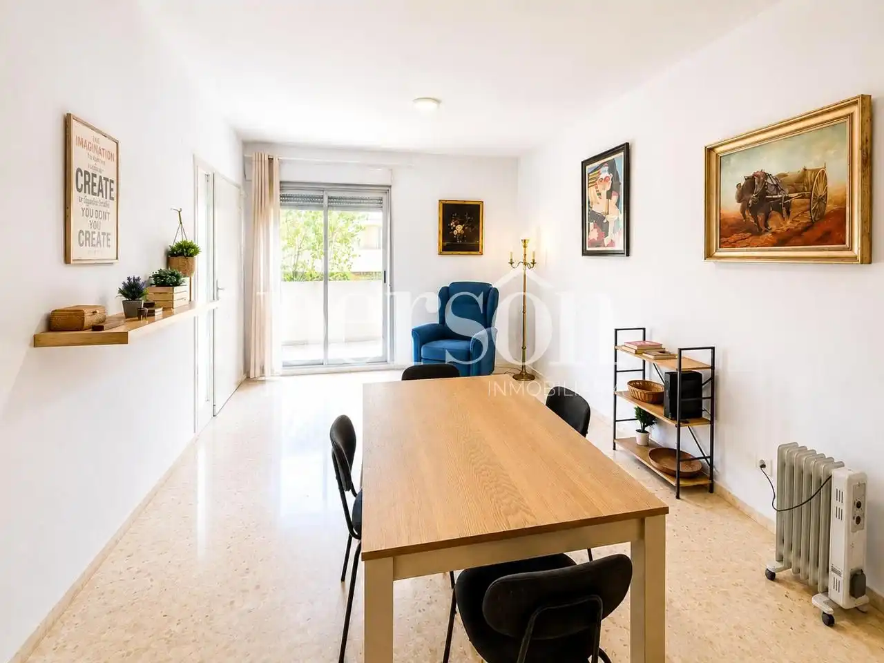 Dining room of Flat for sale in Llíria  with Air Conditioner, Terrace and Storage room