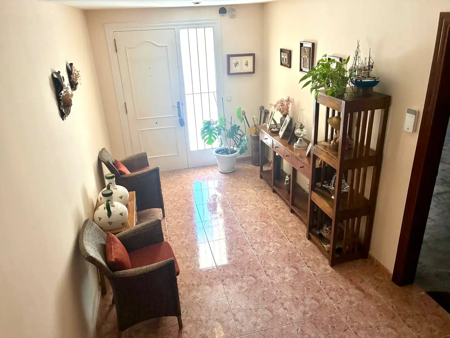 Wohnzimmer von Einfamilien-Reihenhaus zum Verkauf in Canet de Mar mit Heizung, Terrasse und Ofen