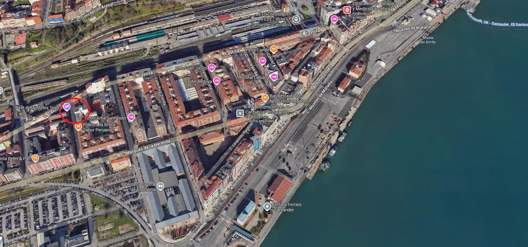 Vista exterior de Pis en venda en Santander amb Calefacció i Moblat