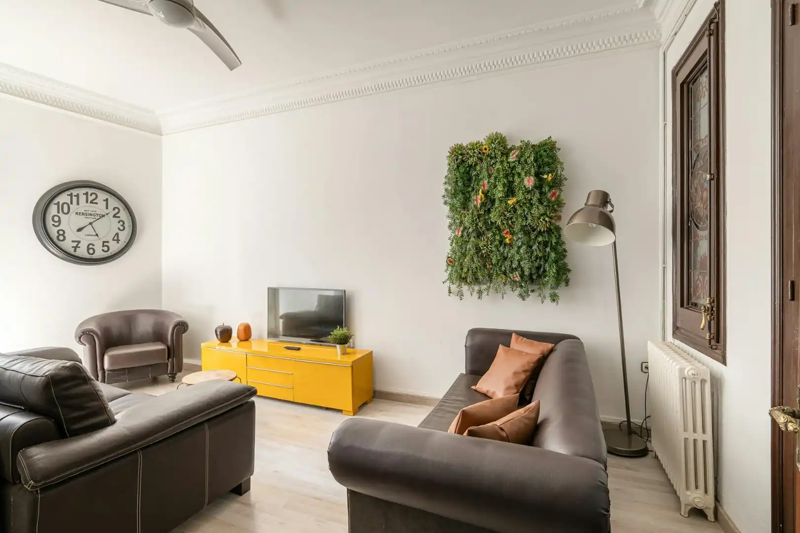 Living room of Flat for rent in Barcelona  with Air Conditioner, Heating and Furnished