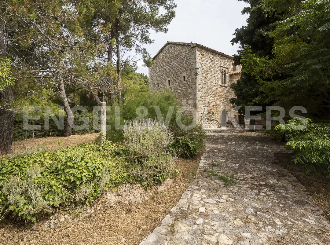 Vista exterior de Casa o chalet en venta en Pontons con Calefacción, Jardín privado y Parquet