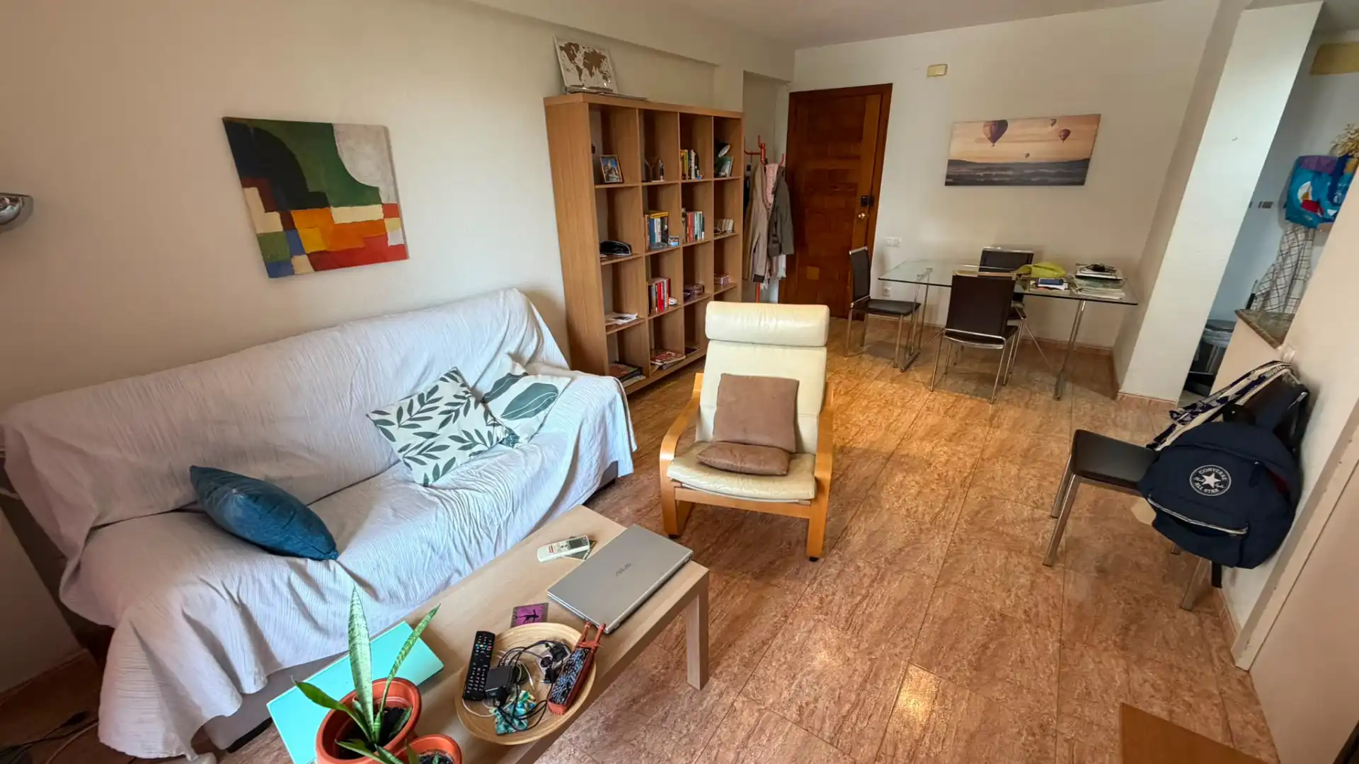 Living room of Flat for rent in Valencia  with Air Conditioner, Heating and Terrace