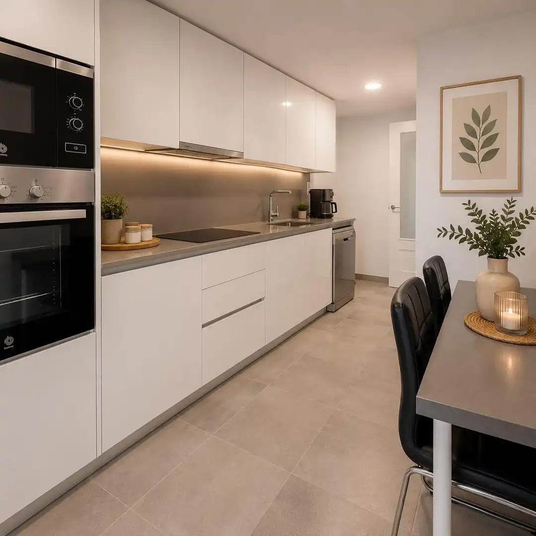 Kitchen of Flat for sale in Valencia  with Air Conditioner, Heating and Private garden