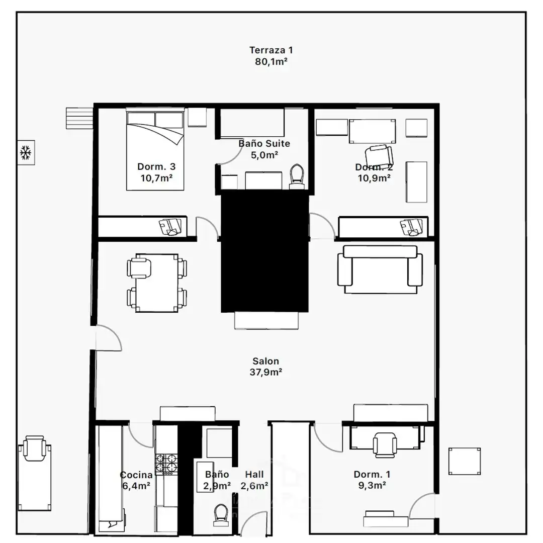 Ático en venta en Santa Marta de Tormes con Calefacción, Terraza y Piscina