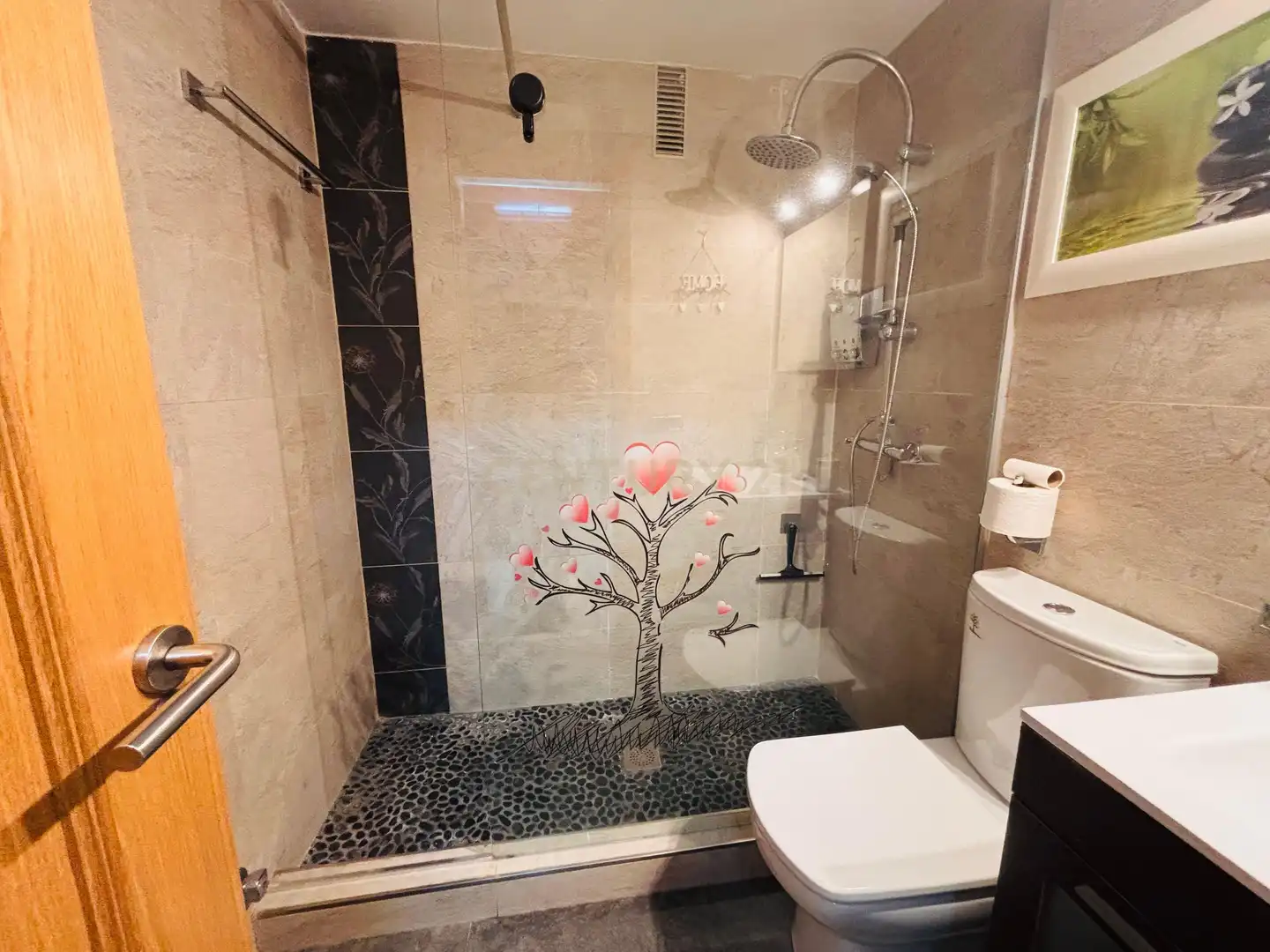 Baño de Apartamento de alquiler en Calpe / Calp con Aire acondicionado, Lavadora y Microondas