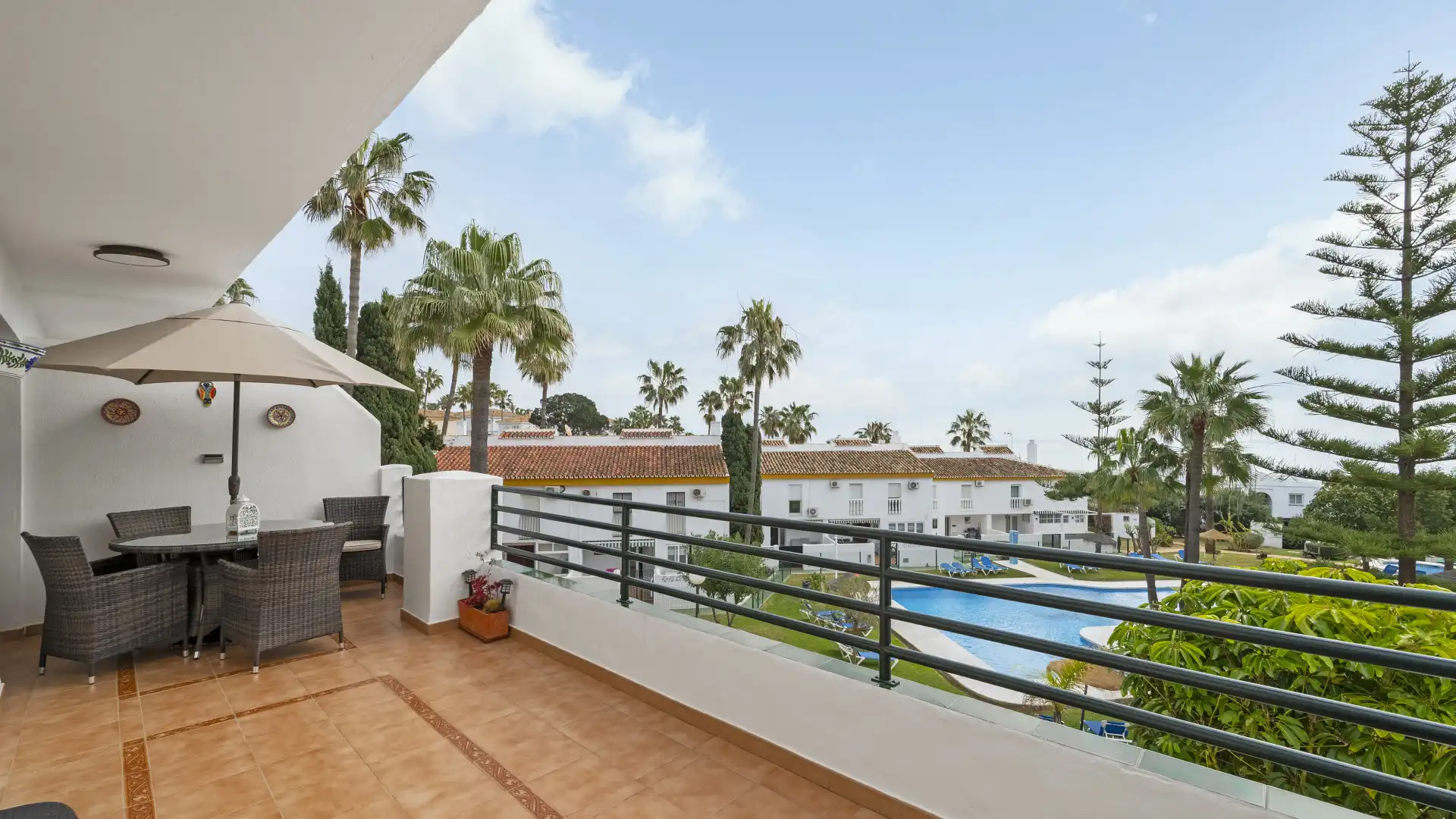 Terrace of Apartments for sale in Mijas  with Terrace, Swimming Pool and Furnished