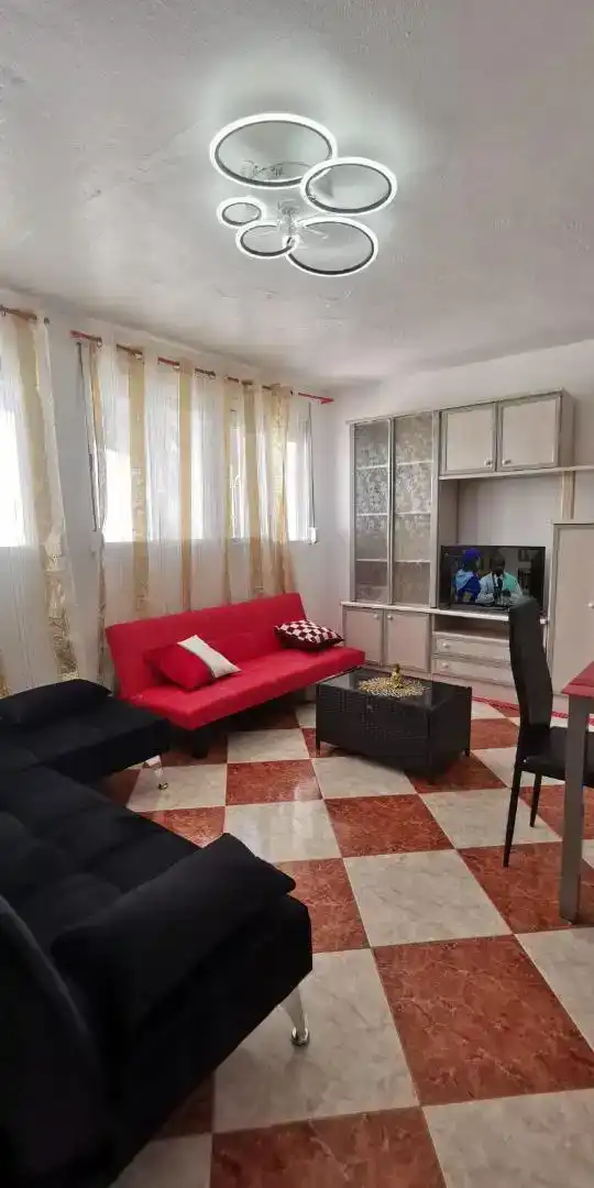 Sala de estar de Apartamento de alquiler en Málaga con Aire acondicionado, Piscina y Amueblado