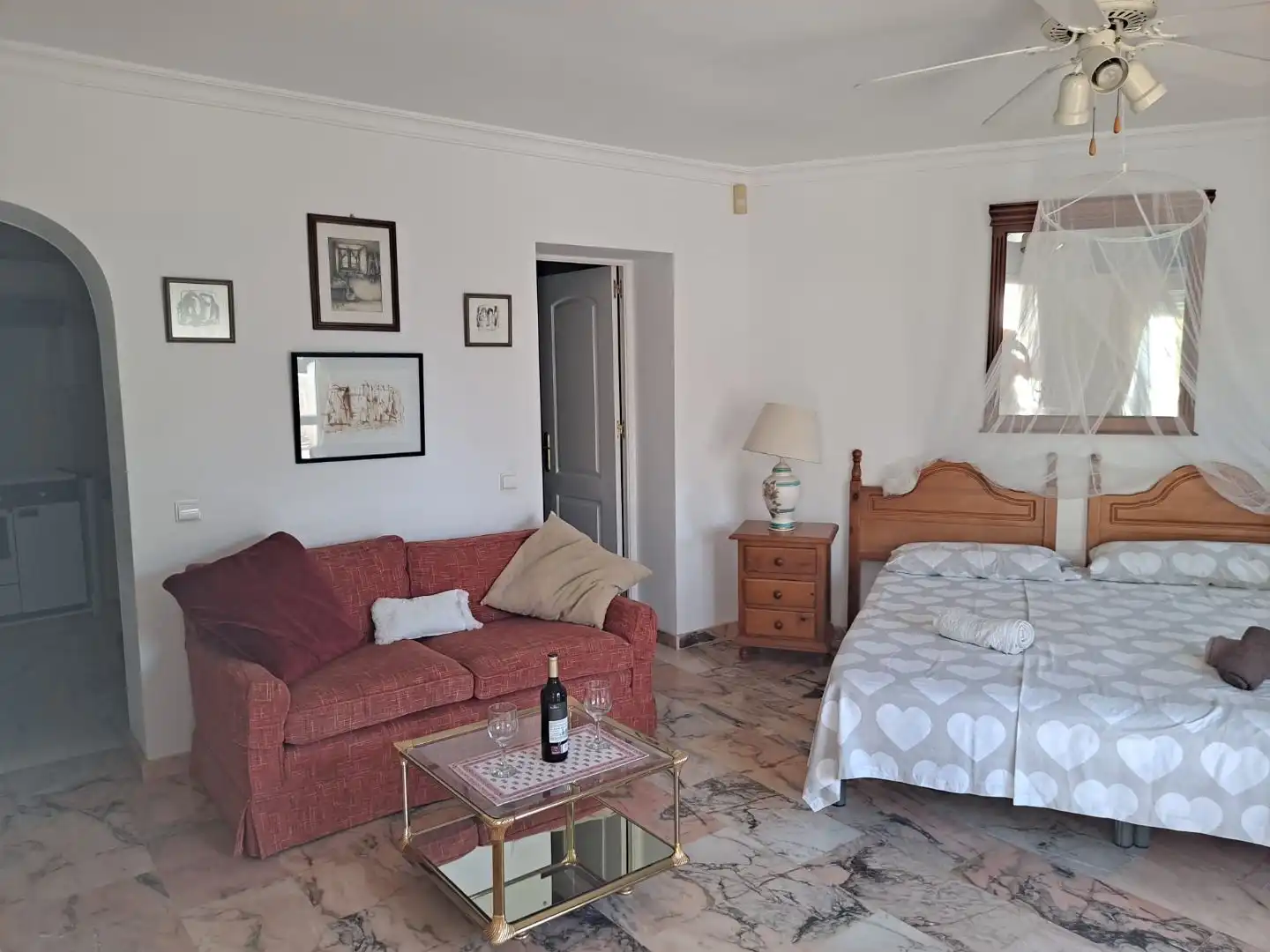 Sala de estar de Casa o chalet en venta en Mijas con Aire acondicionado, Terraza y Piscina