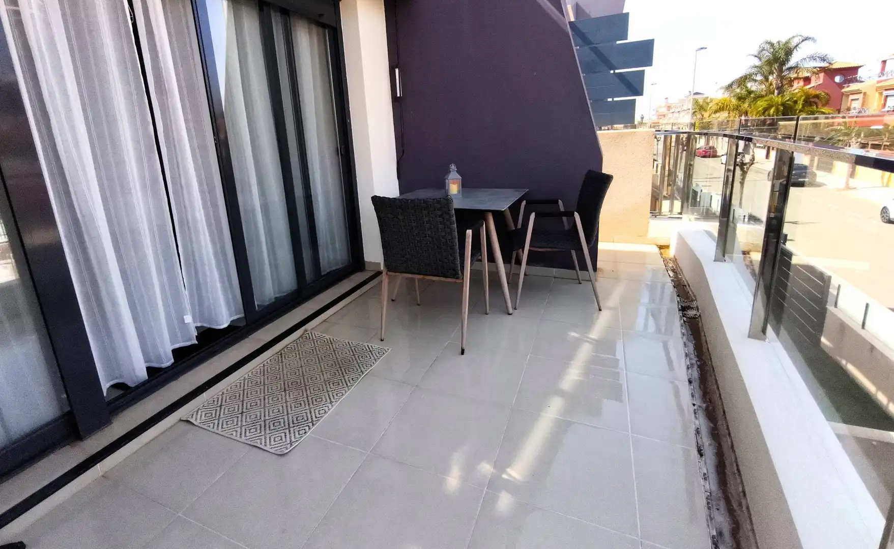 Terrasse von Wohnungen zum Verkauf in Pilar de la Horadada mit Klimaanlage, Heizung und Terrasse