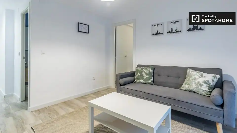Living room of Flat for rent in Valencia  with Air Conditioner, Heating and Furnished