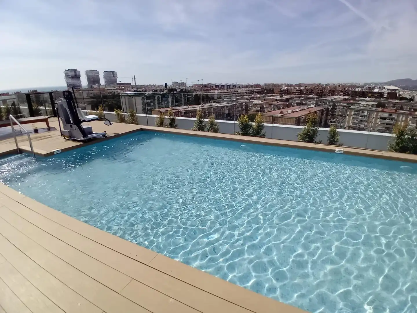 Swimming pool of Flat for sale in Málaga Capital  with Air Conditioner, Terrace and Storage room