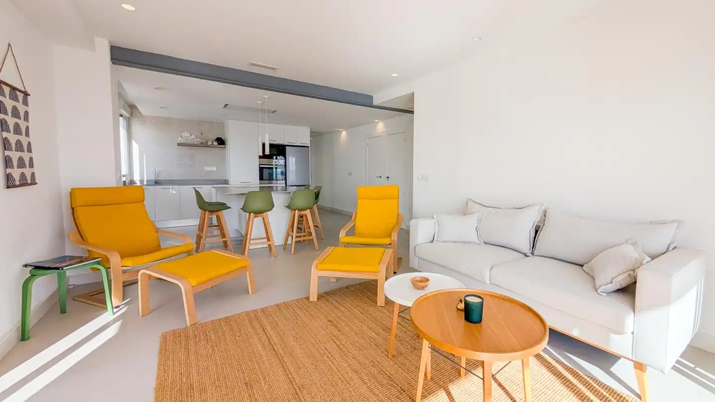Wohnzimmer von Wohnung zum Verkauf in Santa Pola mit Klimaanlage und Terrasse