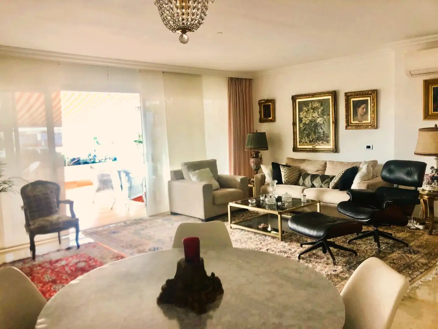 Wohnzimmer von Dachboden zur Miete in Puerto de la Cruz mit Klimaanlage, Privatgarten und Terrasse