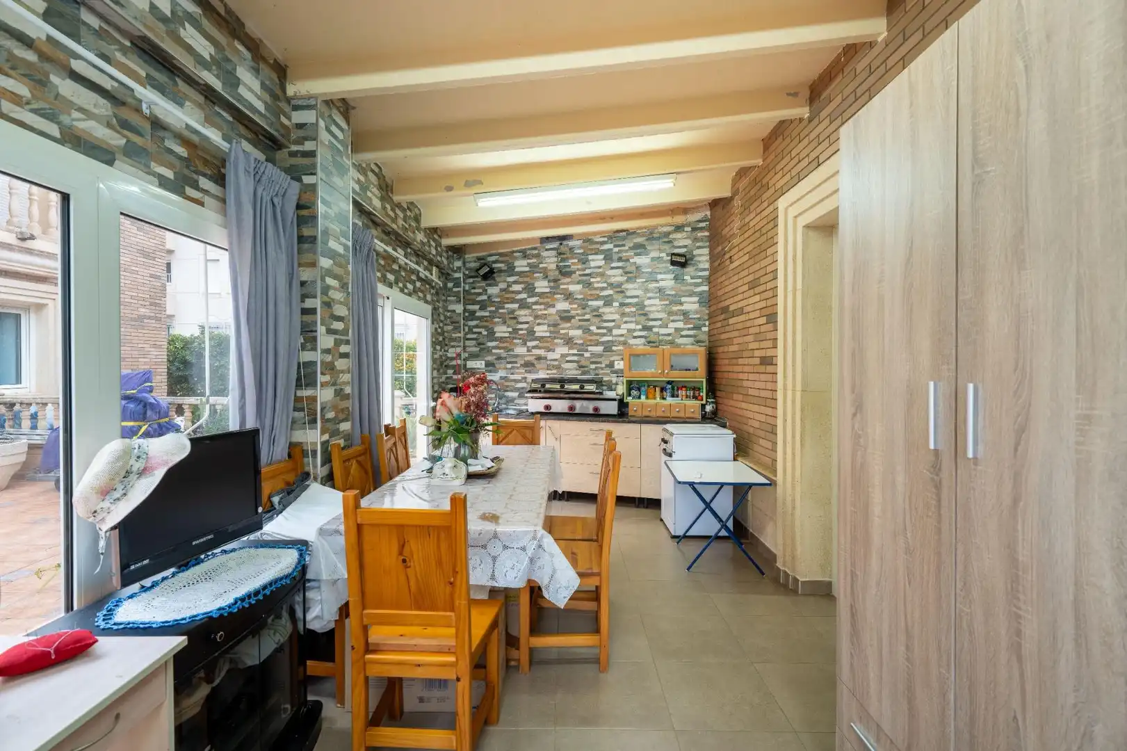 Kitchen of Houses for sale in Roquetas de Mar  with Air Conditioner, Private garden and Terrace
