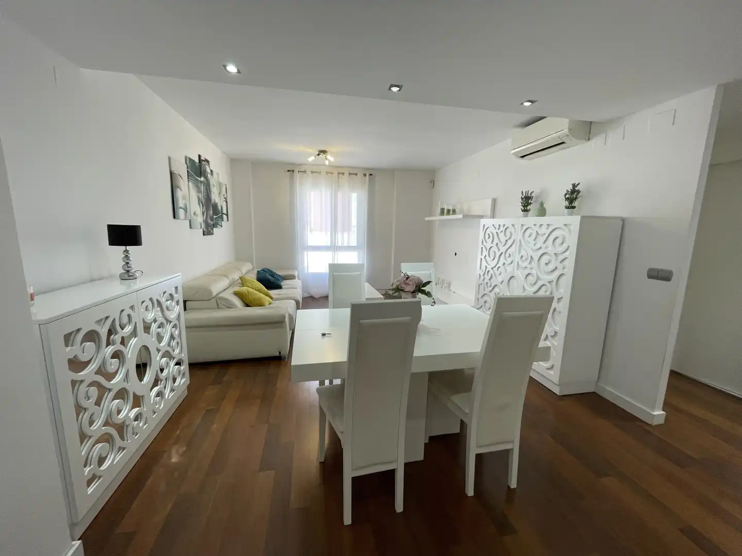 Sala de estar de Piso de alquiler en Beniparrell con Aire acondicionado, Parquet y Terraza
