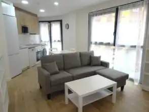 Living room of Flat for rent in Gijón   with Heating, Parquet flooring and Storage room