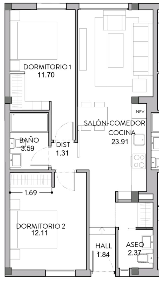Apartament en venda en  Madrid Capital amb Aire condicionat, Calefacció i Traster
