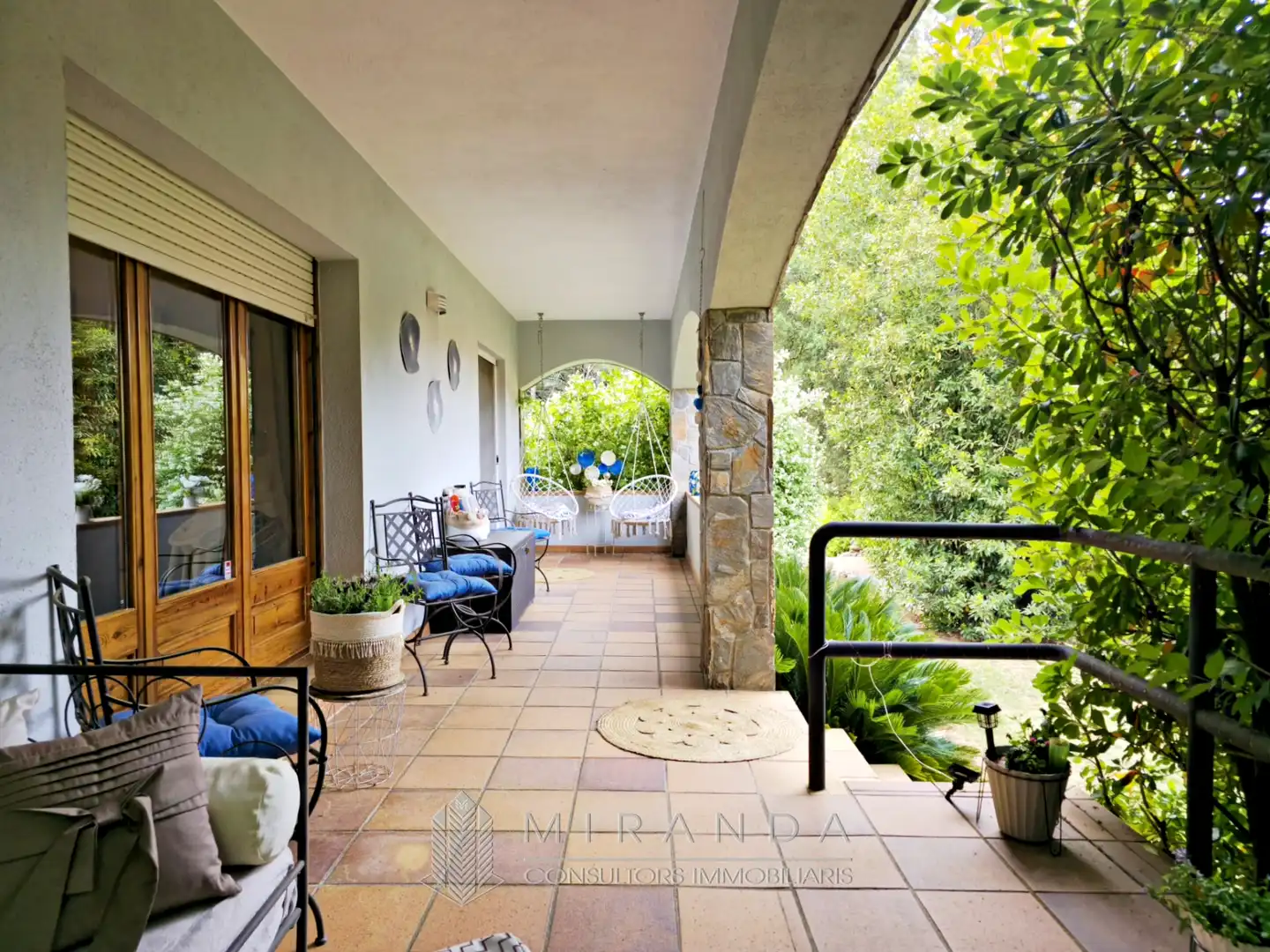 Terrassa de Casa o xalet en venda en Santa Maria de Palautordera amb Calefacció, Jardí privat i Parquet