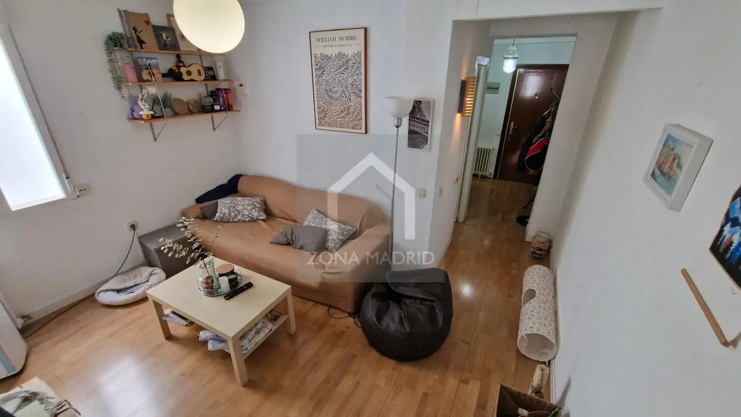Living room of Flat for sale in Madrid  with Furnished