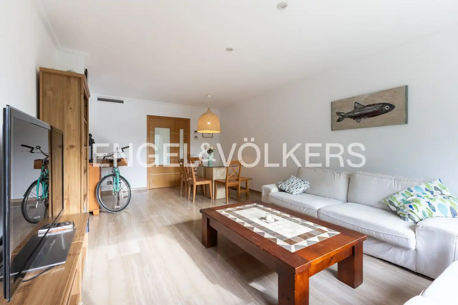 Sala de estar de Piso de alquiler en Jávea / Xàbia con Aire acondicionado, Calefacción y Jardín privado
