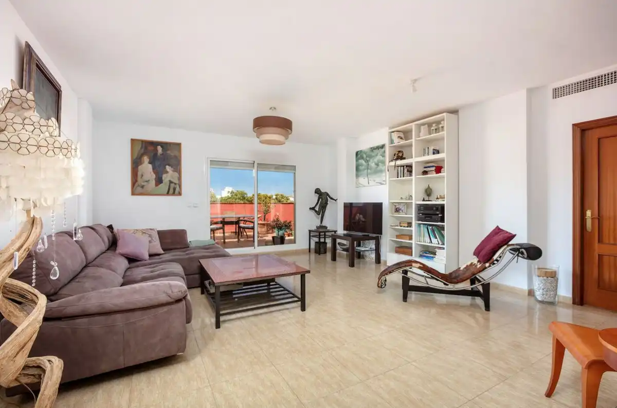 Living room of Attic for sale in Marbella  with Air Conditioner, Terrace and Furnished